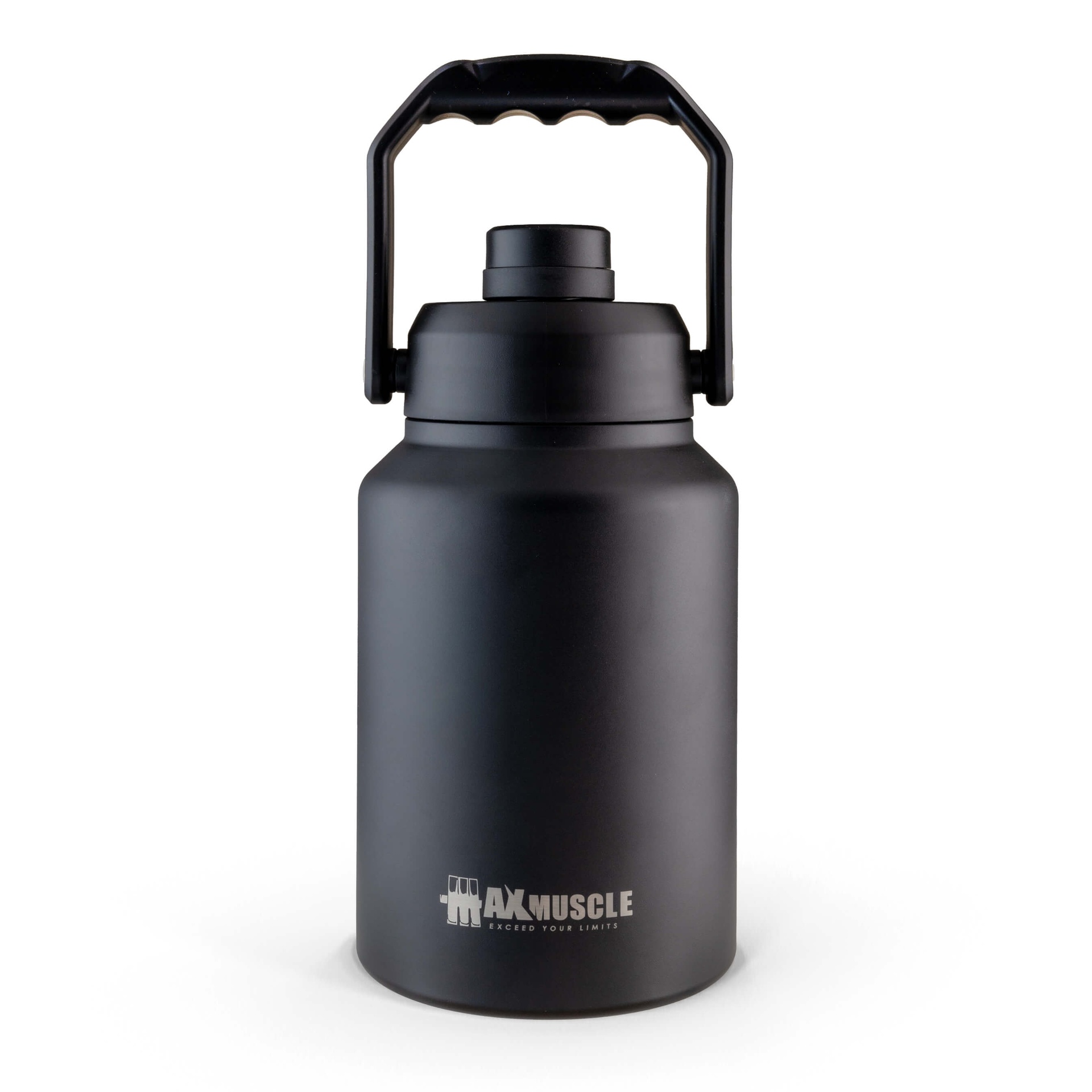 Max Muscle Stainless Steel jug2LMetallic Black Maxmuscle Elite
